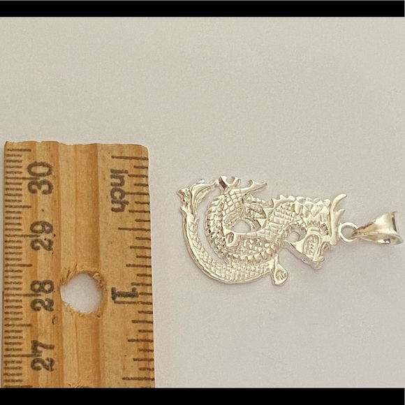 Unisex dragon pendant 925 silver - Picture 4 of 5
